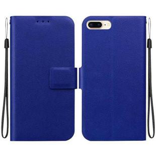 For iPhone 7 Plus / 8 Plus Ultra-thin Voltage Magnetic Buckle Leather Phone Case(Blue)