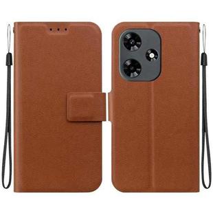 For Infinix Hot 30 4G Ultra-thin Voltage Magnetic Buckle Leather Phone Case(Brown)