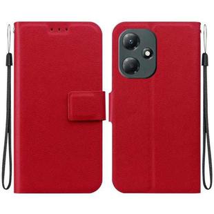 For Infinix Hot 30 Play Ultra-thin Voltage Magnetic Buckle Leather Phone Case(Red)