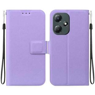 For Infinix Hot 30 Play Ultra-thin Voltage Magnetic Buckle Leather Phone Case(Purple)