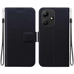 For Infinix Hot 30i Ultra-thin Voltage Magnetic Buckle Leather Phone Case(Black)