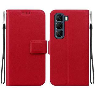 For Infinix Hot 50 5G Ultra-thin Voltage Magnetic Buckle Leather Phone Case(Red)