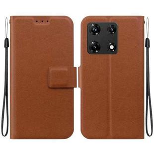 For Infinix Note 30 Pro Ultra-thin Voltage Magnetic Buckle Leather Phone Case(Brown)