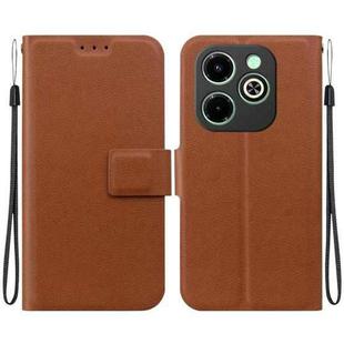 For Infinix Smart 8 / Smart 8 HD Ultra-thin Voltage Magnetic Buckle Leather Phone Case(Brown)