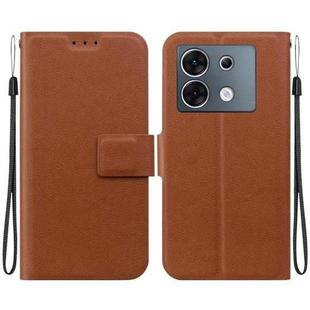 For Infinix Zero 30 5G Ultra-thin Voltage Magnetic Buckle Leather Phone Case(Brown)