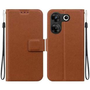 For Tecno Camon 20 Pro 5G Ultra-thin Voltage Magnetic Buckle Leather Phone Case(Brown)