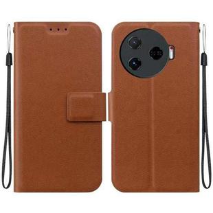 For Tecno Camon 30 4G / 5G Ultra-thin Voltage Magnetic Buckle Leather Phone Case(Brown)