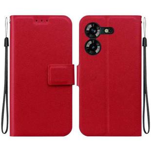 For Tecno Pova 5 Ultra-thin Voltage Magnetic Buckle Leather Phone Case(Red)