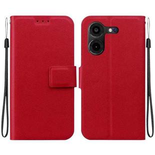 For Tecno Pova 5 Pro Ultra-thin Voltage Magnetic Buckle Leather Phone Case(Red)