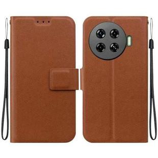 For Tecno Spark 20 Pro+ Ultra-thin Voltage Magnetic Buckle Leather Phone Case(Brown)