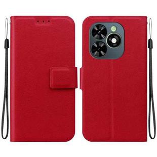 For Tecno Spark Go 2024 / Spark 20 Ultra-thin Voltage Magnetic Buckle Leather Phone Case(Red)