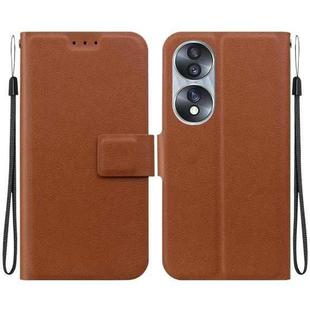 For Honor 70 Ultra-thin Voltage Magnetic Buckle Leather Phone Case(Brown)