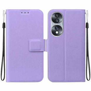 For Honor 70 Ultra-thin Voltage Magnetic Buckle Leather Phone Case(Purple)