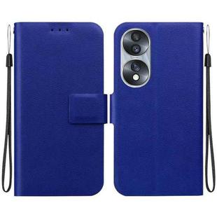 For Honor 70 Ultra-thin Voltage Magnetic Buckle Leather Phone Case(Blue)