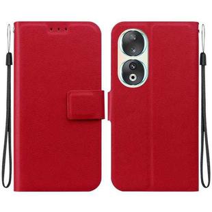 For Honor 90 Ultra-thin Voltage Magnetic Buckle Leather Phone Case(Red)