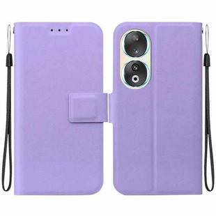 For Honor 90 Ultra-thin Voltage Magnetic Buckle Leather Phone Case(Purple)