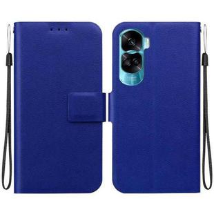 For Honor 90 Lite Ultra-thin Voltage Magnetic Buckle Leather Phone Case(Blue)