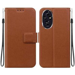 For Honor 200 Ultra-thin Voltage Magnetic Buckle Leather Phone Case(Brown)