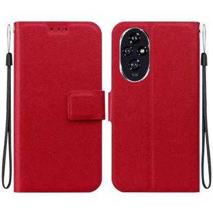 For Honor 200 Ultra-thin Voltage Magnetic Buckle Leather Phone Case(Red)