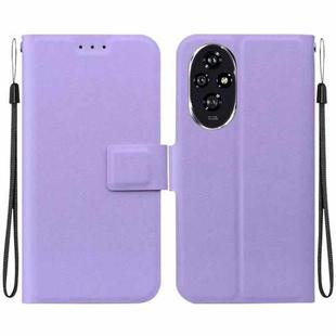 For Honor 200 Ultra-thin Voltage Magnetic Buckle Leather Phone Case(Purple)