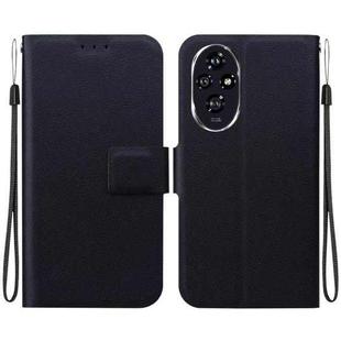 For Honor 200 Ultra-thin Voltage Magnetic Buckle Leather Phone Case(Black)