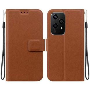 For Honor 200 Lite Global Ultra-thin Voltage Magnetic Buckle Leather Phone Case(Brown)