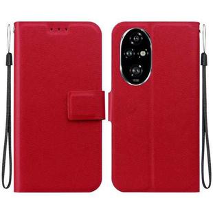 For Honor 200 Pro Ultra-thin Voltage Magnetic Buckle Leather Phone Case(Red)