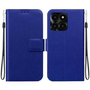 For Honor X6a Ultra-thin Voltage Magnetic Buckle Leather Phone Case(Blue)