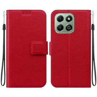 For Honor X6b Ultra-thin Voltage Magnetic Buckle Leather Phone Case(Red)