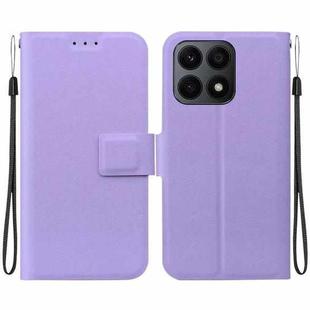 For Honor X8a Ultra-thin Voltage Magnetic Buckle Leather Phone Case(Purple)