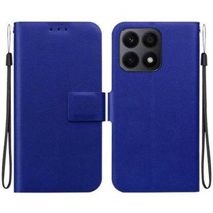 For Honor X8a Ultra-thin Voltage Magnetic Buckle Leather Phone Case(Blue)