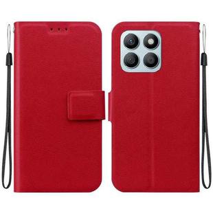 For Honor X8b Ultra-thin Voltage Magnetic Buckle Leather Phone Case(Red)