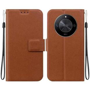 For Honor X9b / Magic6 Lite Ultra-thin Voltage Magnetic Buckle Leather Phone Case(Brown)