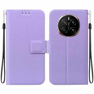 For Honor Magic7 Ultra-thin Voltage Magnetic Buckle Leather Phone Case(Purple)