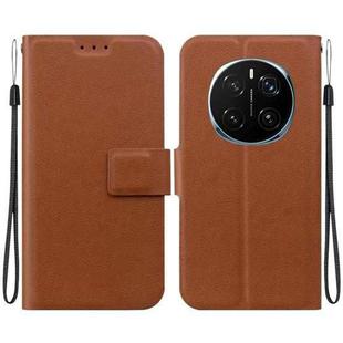 For Honor Magic7 Pro Ultra-thin Voltage Magnetic Buckle Leather Phone Case(Brown)