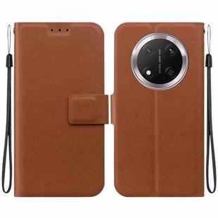 For Honor X9c Ultra-thin Voltage Magnetic Buckle Leather Phone Case(Brown)