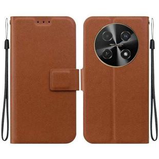 For Huawei nova 12i 4G Global Ultra-thin Voltage Magnetic Buckle Leather Phone Case(Brown)