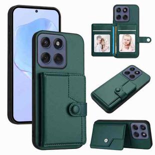 For Motorola Edge 60 Fusion / Edge 60 Button Card Bag RFID Anti-theft Phone Case(Green)