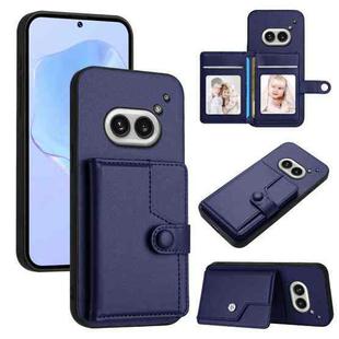 For Nothing Phone 2a Button Card Bag RFID Anti-theft Phone Case(Blue)