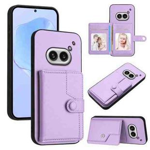 For Nothing Phone 2a Button Card Bag RFID Anti-theft Phone Case(Purple)