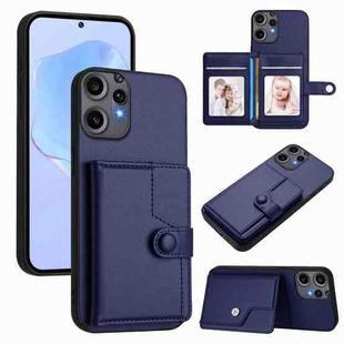 For Nothing CMF Phone 2 Pro Button Card Bag RFID Anti-theft Phone Case(Blue)