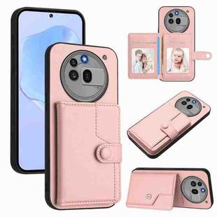 For Nothing Phone 3a Pro Button Card Bag RFID Anti-theft Phone Case(Pink)