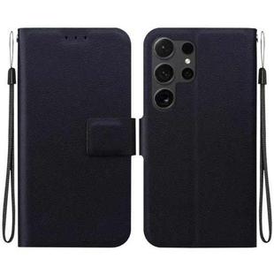 For Samsung Galaxy S25 Ultra 5G Ultra-thin Voltage Magnetic Buckle Leather Phone Case(Black)