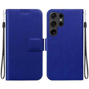 For Samsung Galaxy S25 Ultra 5G Ultra-thin Voltage Magnetic Buckle Leather Phone Case(Blue)