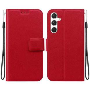 For Samsung Galaxy S25 5G Ultra-thin Voltage Magnetic Buckle Leather Phone Case(Red)