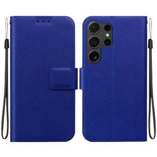 For Samsung Galaxy S24 Ultra 5G Ultra-thin Voltage Magnetic Buckle Leather Phone Case(Blue)