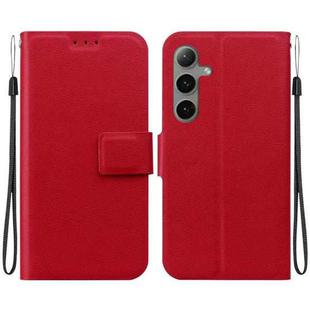 For Samsung Galaxy S24 FE 5G Ultra-thin Voltage Magnetic Buckle Leather Phone Case(Red)