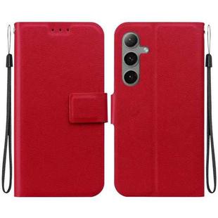 For Samsung Galaxy S24+ 5G Ultra-thin Voltage Magnetic Buckle Leather Phone Case(Red)