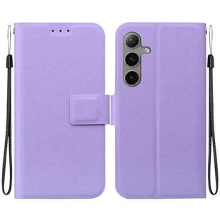 For Samsung Galaxy S24+ 5G Ultra-thin Voltage Magnetic Buckle Leather Phone Case(Purple)
