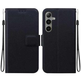 For Samsung Galaxy S24+ 5G Ultra-thin Voltage Magnetic Buckle Leather Phone Case(Black)
